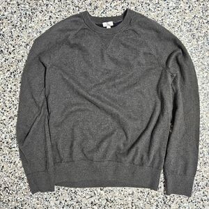 GAP Cotton CASHMERE Blend Men's Charcoal Crewneck Sweater